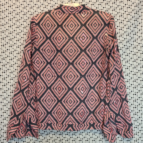 Tory Burch "Stephanie" Geometric Aztec Tunic Blouse Size 0 - Picture 6 of 9